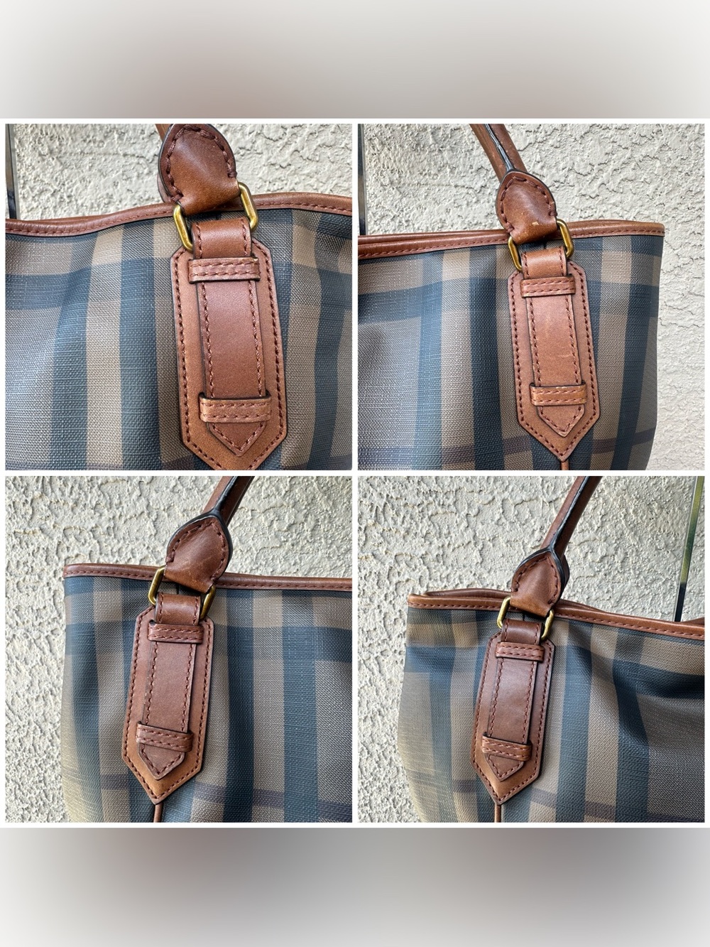 BURBERRY Plaid Leather hand bag - Picture 10 of 14